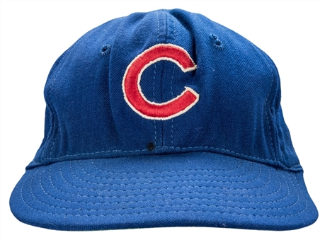 1964 Ernie Banks Game Used Chicago Cubs Cap (MEARS)